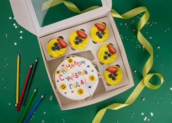 Бенто-торт с капкейками  С началом учебного года! - фото 95530