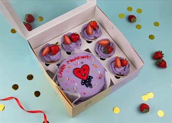 Бенто-торт и капкейки С днем рождения, любимый! - фото 95534