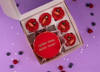 Бенто-торт и капкейки Лучшему Боссу - фото 95538