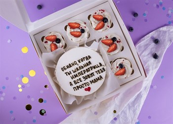 Бенто-торт и капкейки Шальная императрица - фото 95544