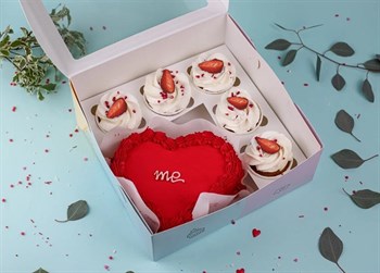 Бенто-торт и капкейки Сердце для меня - фото 95546