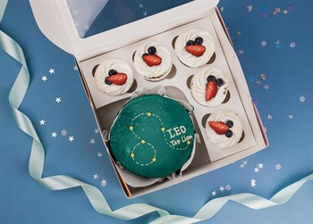 Бенто-торт и капкейки Лев - фото 95556