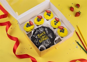 Бенто-торт с капкейками Назад в школу - фото 95668