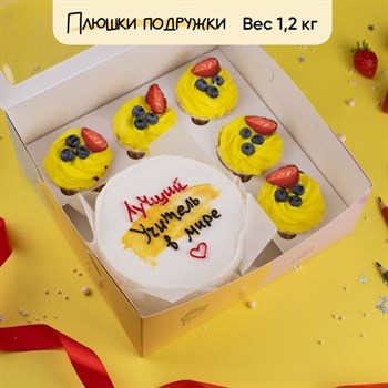 Бенто-торт с капкейками Лучший учитель в мире - фото 95676