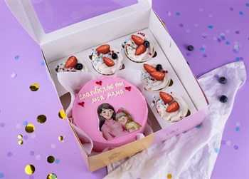 Бенто-торт и капкейки Спасибо, что ты моя мама! - фото 95758