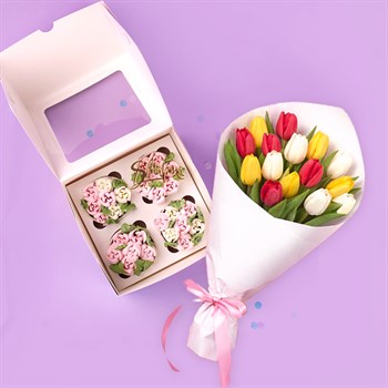 Капкейки и букет Чудесный день - фото 97606