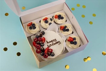 Бенто-торт и капкейки Happy birthday! - фото 9833